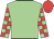 Light Green, Red checked sleeves, Red cap