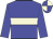 Big-blue body, beige hoop, big-blue arms, big-blue cap, beige quartered