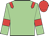 light green body, red epaulets, light green arms, red armlets, red cap