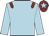 light blue, maroon epaulettes, light blue star on maroon cap
