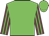 Green body, garnet arms, green striped, green cap
