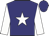 navy, white star, white sleeves, navy cap