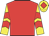 red, yellow sleeves, red chevrons, yellow cap, red diamond