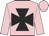 pink, black maltese cross