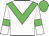 White, Lime green chevron, armlets and cap