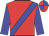 red, blue sash, blue sleeves, red and blue quartered cap