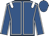 Royal blue, white seams and epaulets, royal blue cap