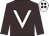 Brown, white v bib, white cap, brown spots
