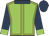 Grass Green, Gold seams, Indigo Collar, Sleeves And Cap, Grass Green Cuffs