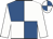 Royal blue and white quartered, white sleeves, quartered cap