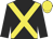 Black, yellow crossed sashes and cap