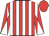 Red and white stripes, diabolo on sleeves, red cap
