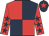 Red and dark blue (quartered), red sleeves, dark blue stars, dark blue cap, red star
