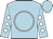 Light blue, white circle, white SPOTS on sleeves