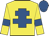 Yellow, royal blue cross of lorraine, armlets and cap