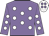 Mauve, white spots, white cap, mauve spots