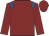 Maroon, royal blue epaulets