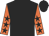 BLACK, ORANGE sleeves, BLACK stars