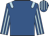 Royal blue, light blue epaulets, striped sleeves and cap