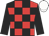 Red and black check, black sleeves, white cap