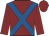 Maroon, royal blue cross belts
