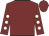 Maroon, beige spots on sleeves