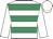 White, emerald green hoops, white sleeves and cap