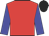 Red, blue sleeves, black cap with red diamond and gold tassel