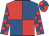 Red and royal blue (quartered), checked sleeves