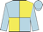 Light blue and yellow (quartered), light blue sleeves and cap