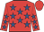 Red, royal blue stars, red cap