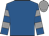 Royal blue, grey hooped sleeves, grey cap