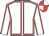 White, red seams, red and white quartered cap