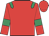Red, emerald green epaulets and armlets
