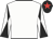 White, white and black diabolo on sleeves, black cap, red star