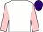 WHITE, pink sleeves, purple cap