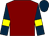 MAROON, dark blue sleeves, yellow armlet, dark blue cap
