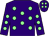 Purple, light green spots