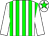 White body, green striped, white arms, white cap, green star