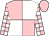 White & pink quartered, check sleeves, pink cap