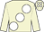 Beige, large white spots and spots on cap