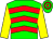 Green, Red chevrons, Yellow sleeves, Green and Red hooped cap