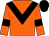 Orange, black chevron, armlets and cap