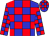 blue, red checks