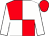 Red and white (quartered), white sleeves, red cap