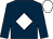 Dark blue, white diamond, white cap