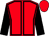Red, black seams, black sleeves, red cap