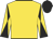 Gold, gold and black diabolo on sleeves, black cap