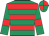 Emerald green, red hoops and armlets, quartered cap
