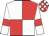 Red & white quartered, white sleeves, red armlet, red & white check cap